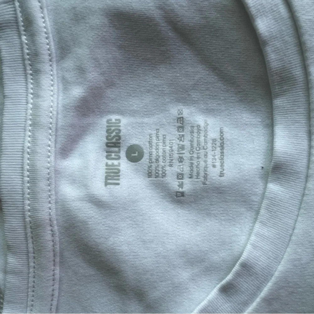 True Classic Men's Short Sleeve Crew Neck Tee - Black & White (4 shirts) - Picture 3 of 3